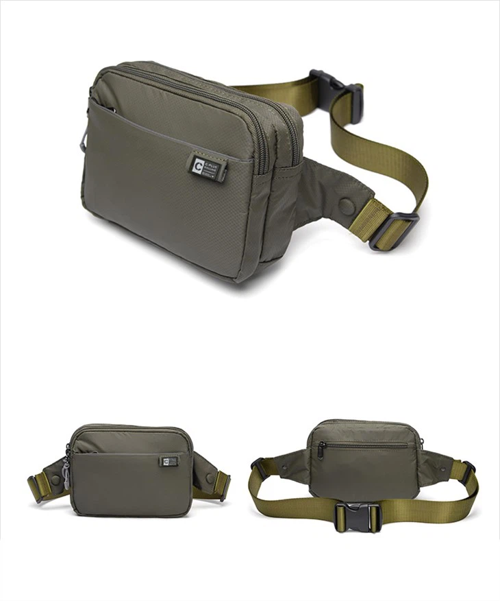 POLYESTER SPORT WAIST BAG-OLIVE